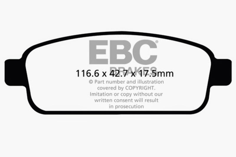 وسادات الفرامل الخلفية من Redstuff لسيارة Buick Encore 1.4 Turbo EBC 13+