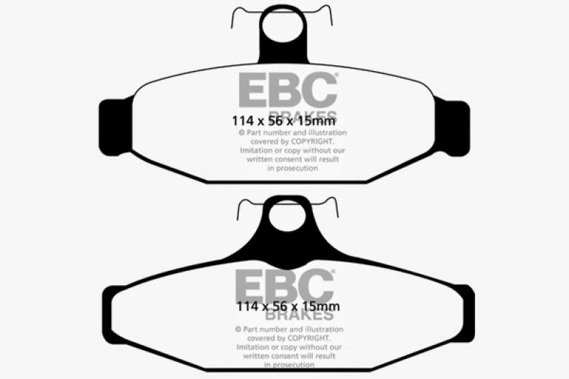 وسادات الفرامل الخلفية Yellowstuff لسيارة أستون مارتن فيراج 5.3 (AP Caliper) طراز EBC 93-00