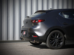 عادم خلفي للمحور مصنوع من مادة 304 SS مقاس 3 إلى 2-1/2 بوصة لسيارة Mazda 3 L4 2.5L من طراز aFe 19-22 مع طرف لهب أزرق