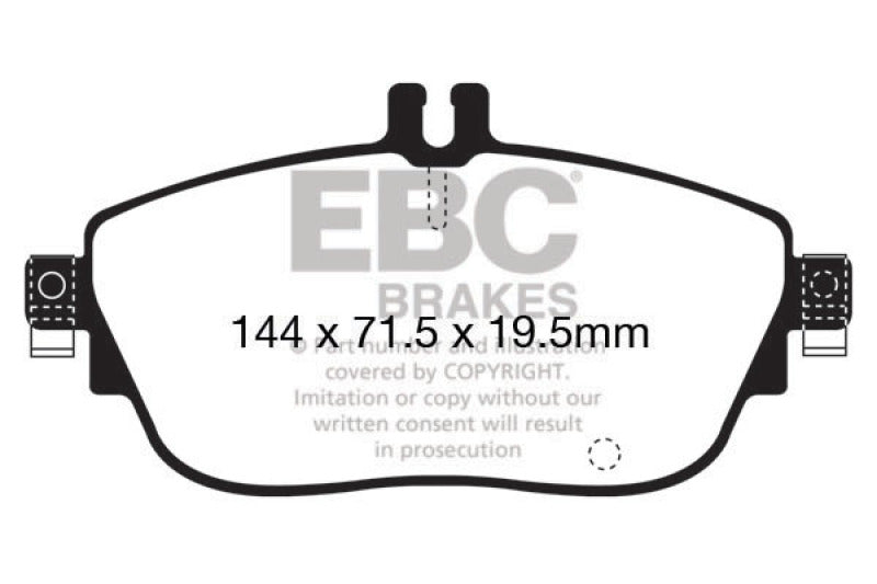 وسادات الفرامل الأمامية Greenstuff لسيارة Mercedes-Benz CLA250 2.0 Turbo EBC 13+