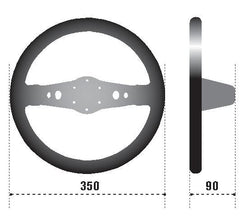 Sparco Steering Wheel 215 Suede Black