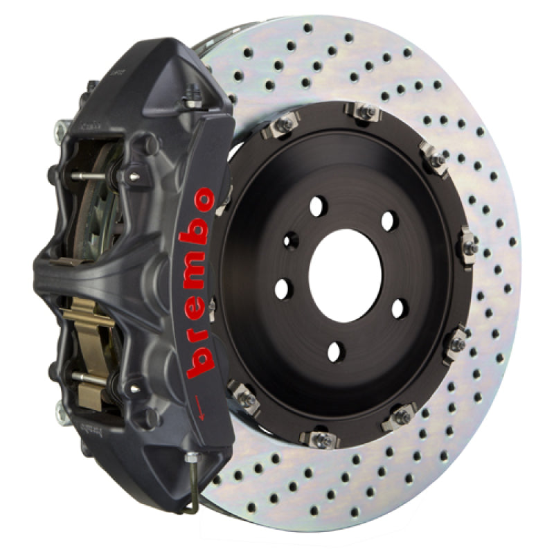 إطارات Brembo 21+ موديل S Plaid/Model X Plaid Fr GTS BBK 6 مكبس مصبوب 405x34 2 قطعة دوارة مثقوبة - أسود HA