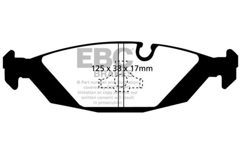 وسادات الفرامل الخلفية Greenstuff لسيارة BMW 318 1.8 (E30) EBC 83-85