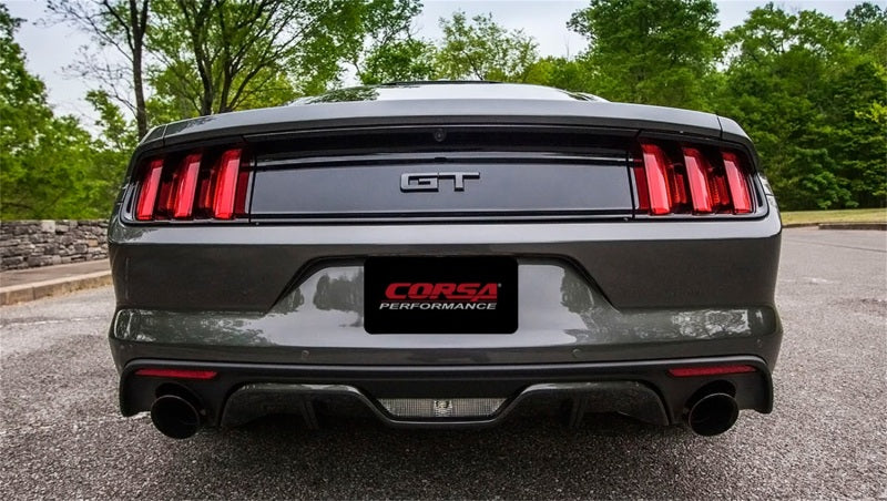 كورسا 2015 فورد موستانج GT 5.0 3in عادم خلفي أسود مزدوج الأطراف (سياحة)