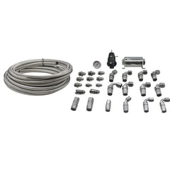 وحدة مضخة سلسلة Hemi X2 من DeatschWerks 2006+ - تغذية 8AN مع مجموعة سباكة PTFE ذات الإرجاع - 6AN