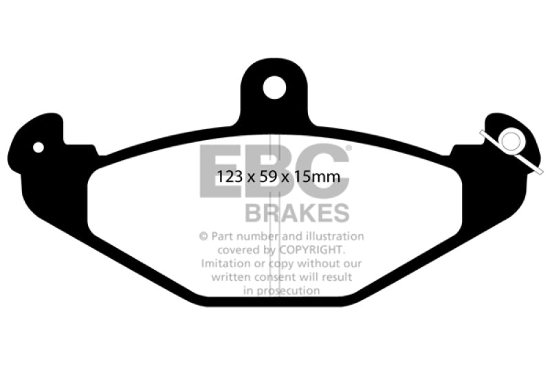 وسادات الفرامل الخلفية من Redstuff لسيارة Dodge Viper 8.0 EBC 92-00