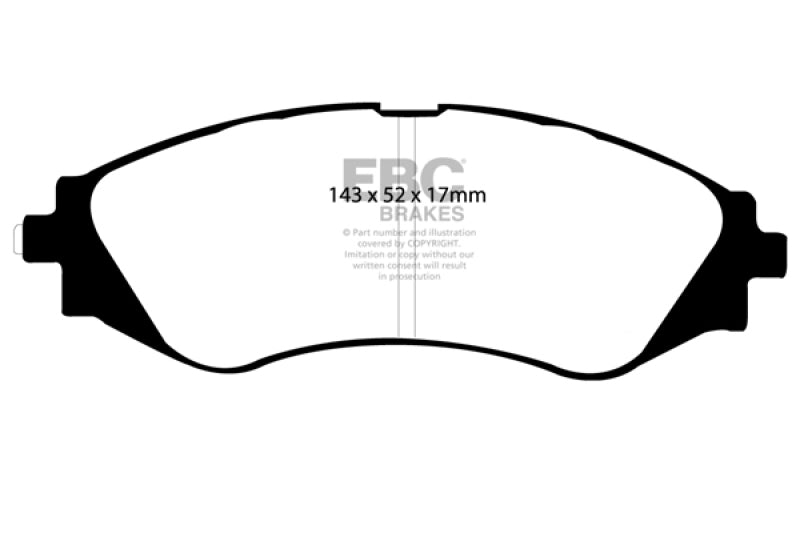 وسادات فرامل أمامية من Yellowstuff طراز EBC 99-02 Daewoo Lanos 1.6 Chassis 447434