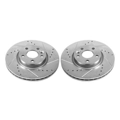 Power Stop 12-15 Land Rover Range Rover Evoque Front Evolution Drilled & Slotted Rotors - Pair