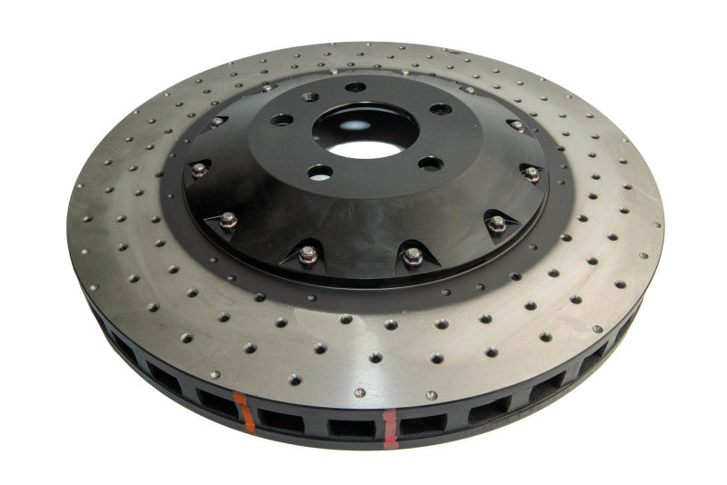 DBA 07-11 Audi S6 Front 5000 Series Cross Drilled Rotor with Black Hat