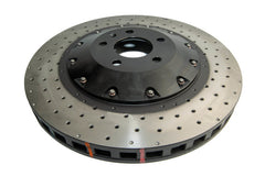 DBA 07-11 Audi S6 Front 5000 Series Cross Drilled Rotor with Black Hat