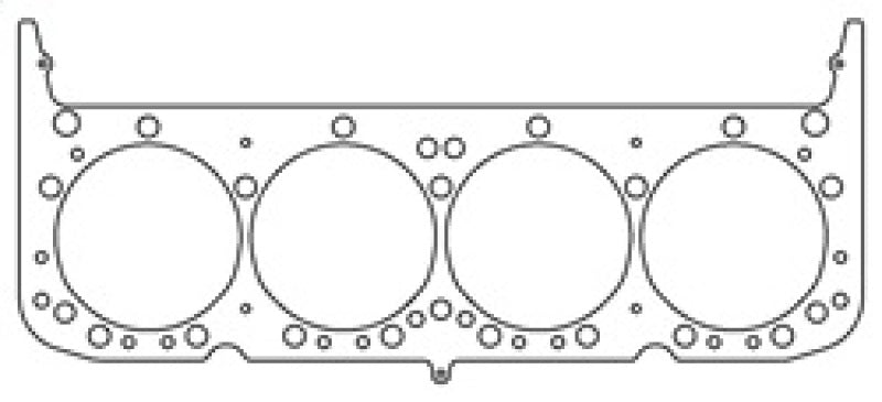 كوميتيك GM Small Block مقاس 4.080 بوصة وقطر 0.027 بوصة وحشوة رأس MLS مع جيوب الصمام
