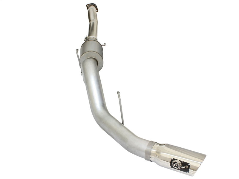 عوادم أطلس من aFe مقاس 4 بوصات من Cat-Back من الفولاذ المغطى بالألمنيوم لسيارة Ford F-150 V6 سعة 3.5 لتر (tt) موديل 2015 بطرف مصقول