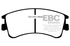 وسادات الفرامل الأمامية من Yellowstuff لسيارة Mazda 6 2.3 EBC 03-05