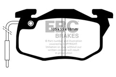 وسادات الفرامل الأمامية Greenstuff لسيارة Renault Fuego 1.6 (Bendix) EBC 82-84