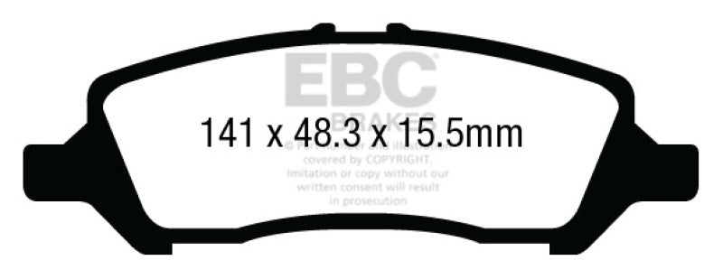وسادات الفرامل الخلفية EBC 12+ Dodge Dart 1.4 Turbo Redstuff