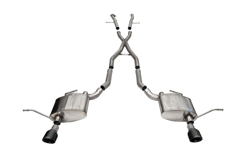 كورسا 11-21 جيب جراند شيروكي إكستريم مخرج خلفي مزدوج مقاس 2.5 بوصة مع أطراف PVD سوداء مقاس 4.5 بوصة