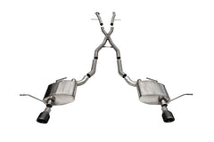 كورسا 11-21 جيب جراند شيروكي إكستريم مخرج خلفي مزدوج مقاس 2.5 بوصة مع أطراف PVD سوداء مقاس 4.5 بوصة