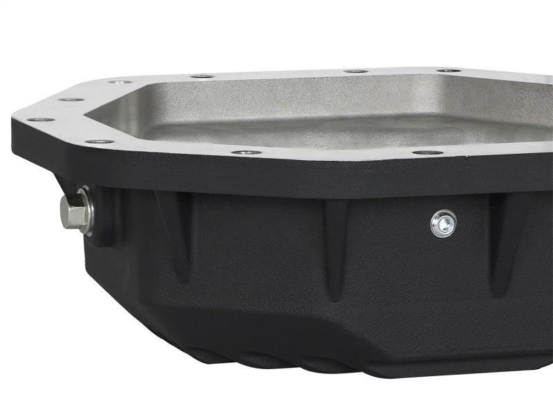 غطاء تفاضلي خلفي من سلسلة aFe Power Pro باللون الأسود مع زعانف ميكانيكية لشاحنات Ford Diesel V8-6.7L موديلات 17-19
