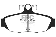 وسادات الفرامل الخلفية من Redstuff لسيارة Ford Mustang 5.0 EBC 87-93