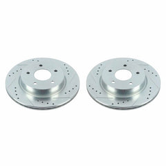 Power Stop 18-19 Nissan Leaf Rear Evolution Drilled & Slotted Rotors - Pair