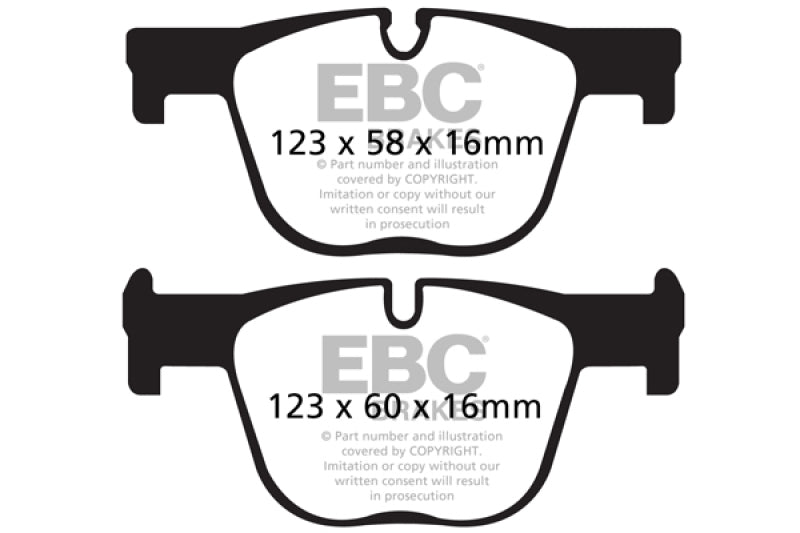 وسادات الفرامل الخلفية من Redstuff لسيارة BMW 335 3.0 Turbo (F30) EBC 12+