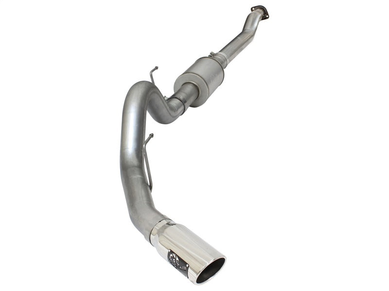 عوادم أطلس من aFe مقاس 4 بوصات من Cat-Back من الفولاذ المغطى بالألمنيوم لسيارة Ford F-150 V6 سعة 3.5 لتر (tt) موديل 2015 بطرف مصقول