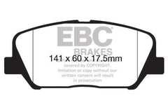وسادات الفرامل الأمامية Greenstuff لسيارة Hyundai Veloster 1.6 Turbo EBC 12-15