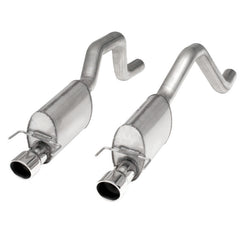 Stainless Works 2006-13 Corvette C6ZO6/ZR1 3in Axle Back S-Tube Mufflers Dual 4in Rolled Edge Tips