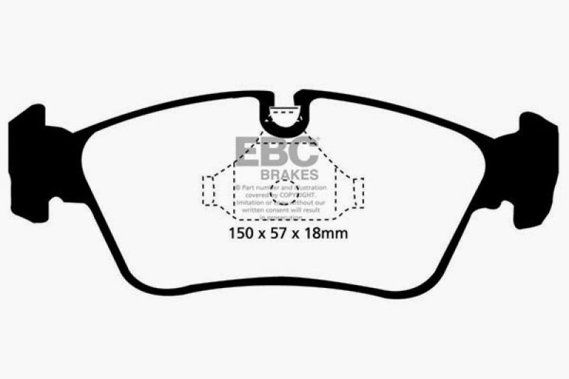 وسادات الفرامل الأمامية Yellowstuff لسيارة BMW Z3 2.5 موديل EBC 99-02