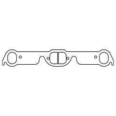 Cometic Pontiac 326-455 CI V8 .043in Copper Exhaust Manifold Gasket Set - 2.000in x 1.550in D-Ports