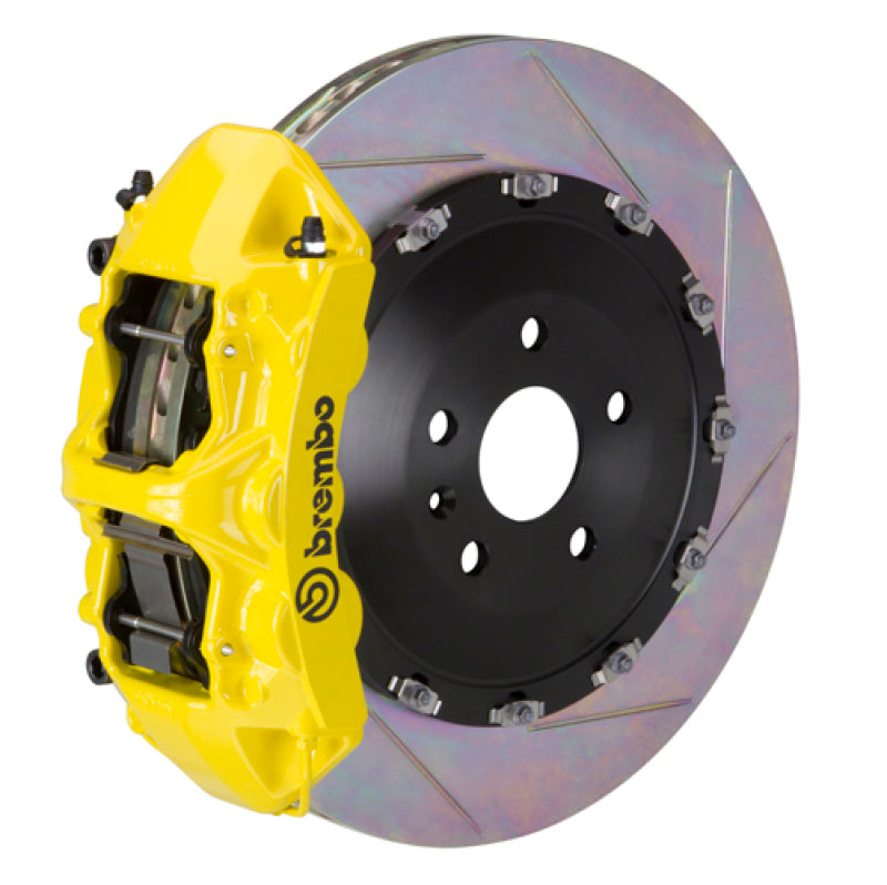 بريمبو 03-07 كايين/S/توربو Fr GT BBK 6Pis Cast 405x34 2pc Rotor Sloted Type1-Yellow