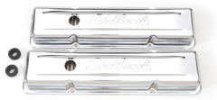 غطاء صمام Edelbrock Signature Series Chevrolet 1959-1986 262-400 CI V8 Low Chrome