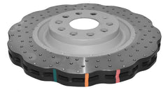DBA 15-20 Volkswagen Golf R Front 4000 Series Cross Drilled Rotor with Silver Hat