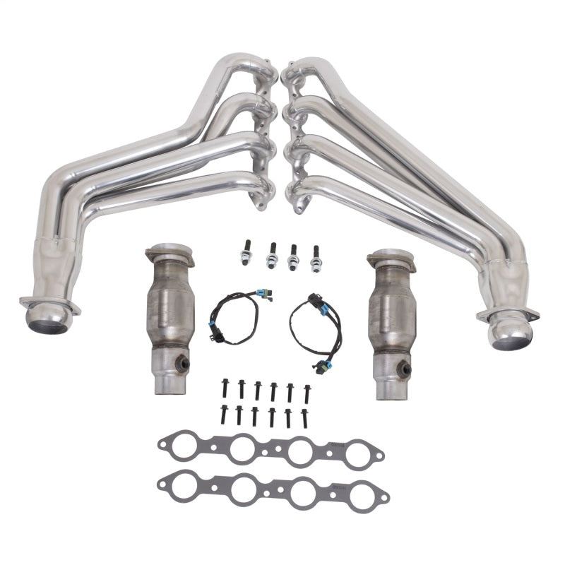 أنابيب عادم طويلة مع محولات لسيارة BBK Camaro LS3 L99 موديل 10-15 - سيراميك فضي مقاس 1-3/4