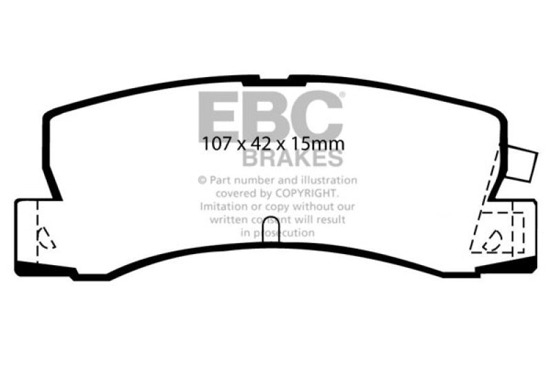 وسادات الفرامل الخلفية من Redstuff لسيارة Toyota Corolla 1.6 EBC 86-92