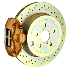 بريمبو 02-07 Impreza/ wRX (GD/GG) GT خلفي BBK 2 مكبس مصبوب 2 قطعة 316 × 20 قطعة واحدة دوار مثقوب - ذهبي