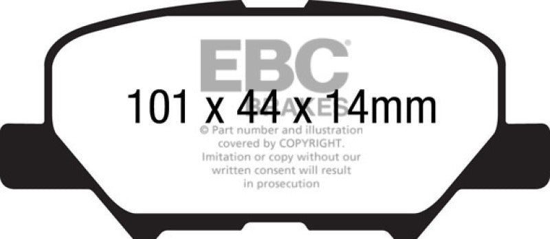 وسادات الفرامل الخلفية Greenstuff لسيارة Mazda 3 2.0L/2.5L (BN/BM Mexico Build) EBC 14-19
