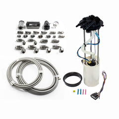 وحدة مضخة DW400 من DeatschWerks CM Truck 1999-2004 مع خطوط وقود PTFE