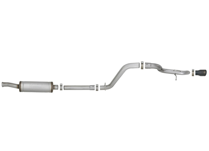 نظام عادم aFe MACH Force-Xp Axle-Back Hi-Tuck بطرف أسود لسيارة Jeep Wrangler (JL) V6 سعة 3.6 لتر موديلات 18-19