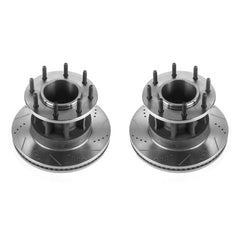 Power Stop 17-22 Ford F-350 Super Duty Front Drilled & Slotted Rotor - Pair