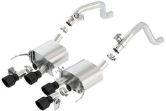 عادم Borla C7 Corvette Stingray Axle-Back ATAK مقاس 2.75 بوصة إلى كاتم صوت مزدوج مقاس 2.75 بوصة وطرف 4.25 بوصة