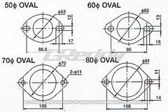 GReddy 80mm Oval Exhaust Gasket