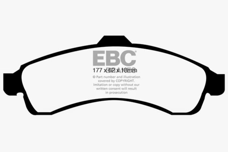 وسادات الفرامل الأمامية من Yellowstuff لسيارة Buick Rainier 4.2 EBC 03-05