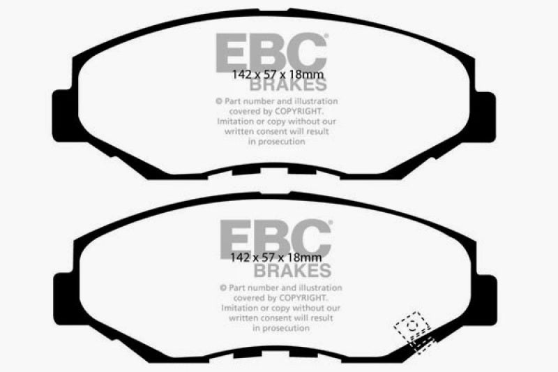 وسادات الفرامل الأمامية من نوع Redstuff لسيارة Acura ILX 1.5 Hybrid EBC 13-15