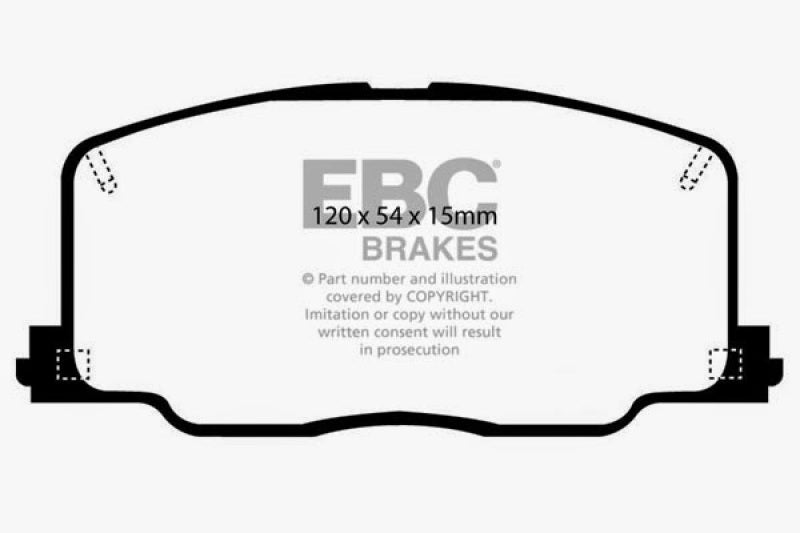 وسادات الفرامل الأمامية Greenstuff لسيارة Lexus ES250 2.5 موديل EBC 90-91