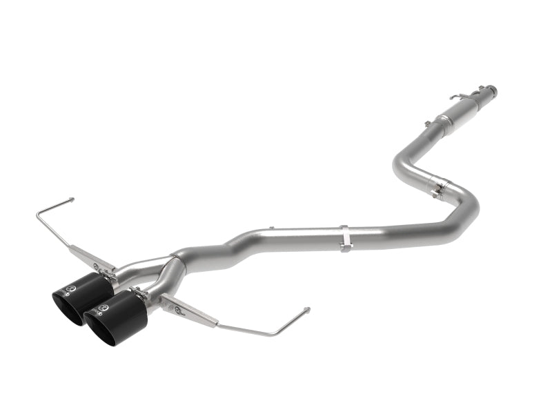 عادم aFe Takeda Cat-Back 19-20 Hyundai Veloster 304SS أسود ذو طرفين