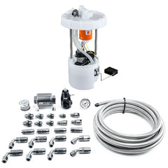 وحدة مضخة DeatschWerks 06-11 Honda Civic Si K20 DW400 ومجموعة الإرجاع مع خطوط وقود CPE