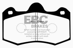 EBC 11+ Mclaren MP4-12C 3.8 Twin Turbo Yellowstuff Rear Brake Pads