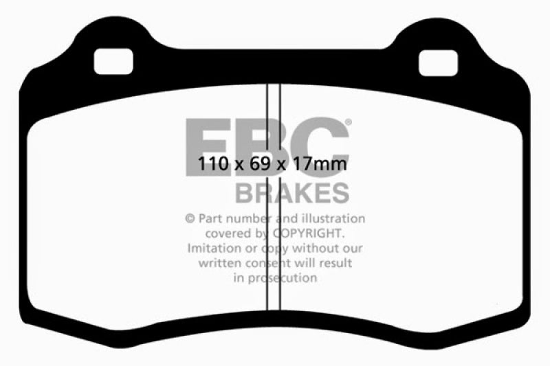 وسادات الفرامل الأمامية Redstuff لسيارة Alfa Romeo GTV 3.0 (Brembo) EBC 96-03