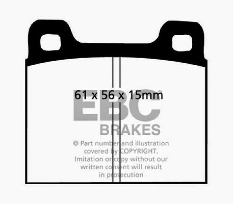 وسادات فرامل أمامية من Yellowstuff (قرص أمامي صلب) (EBC 64-69 Porsche 911 2.0 (M Caliper) (قرص أمامي صلب)